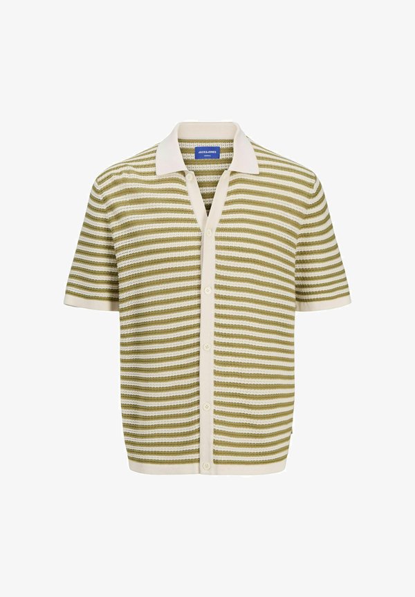 Jack & Jones Knitted Striped Knitted - Shirt - sea salt