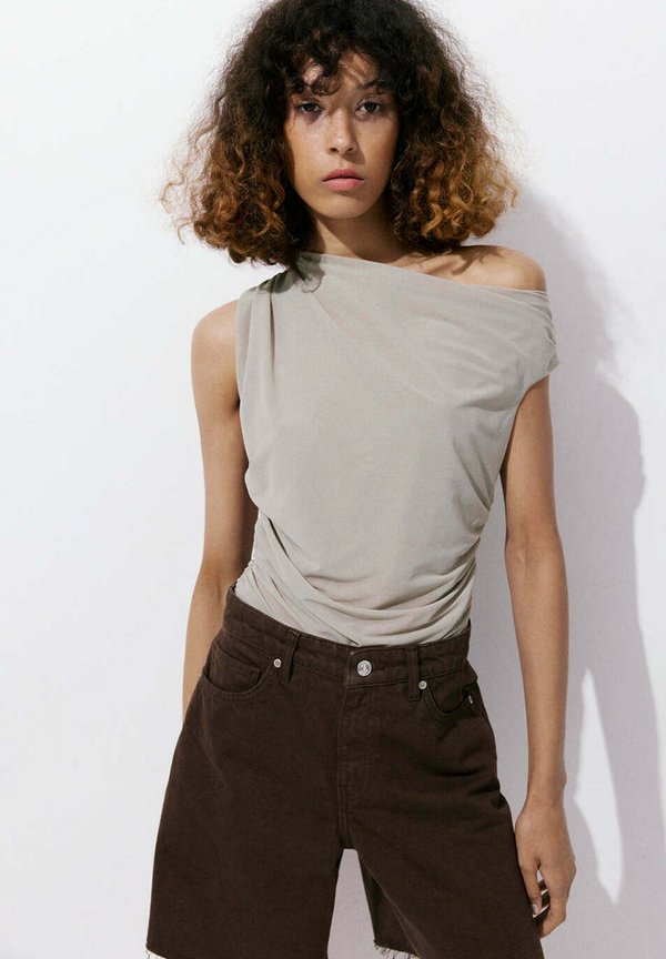 Mango ADULT - Print T-shirt - light grey