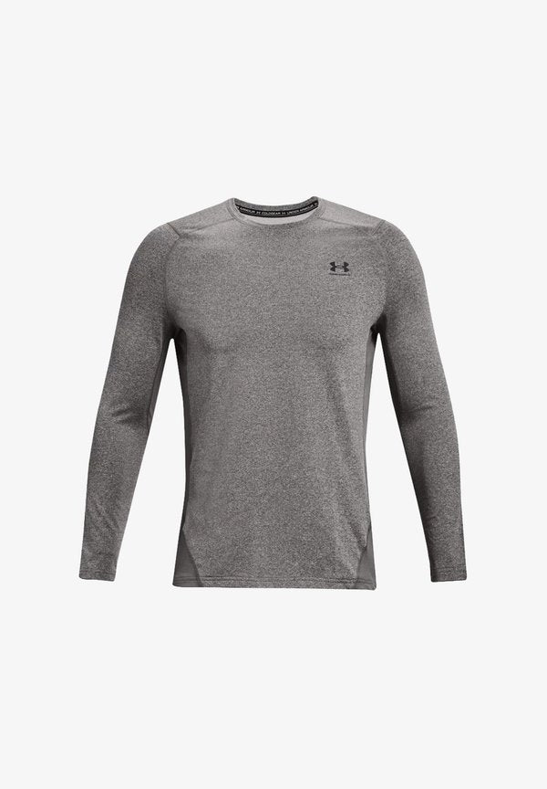 Under Armour COLDGEAR FITTED - Long sleeved top - charcoal light heather/ black