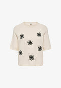 ONLY Knitted ONLKATIA Knitted - Print T-shirt - whitecap gray