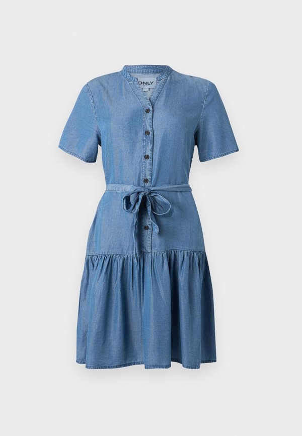ONLY ONLPEMA V NECK DRESS  - Denim dress - medium blue denim