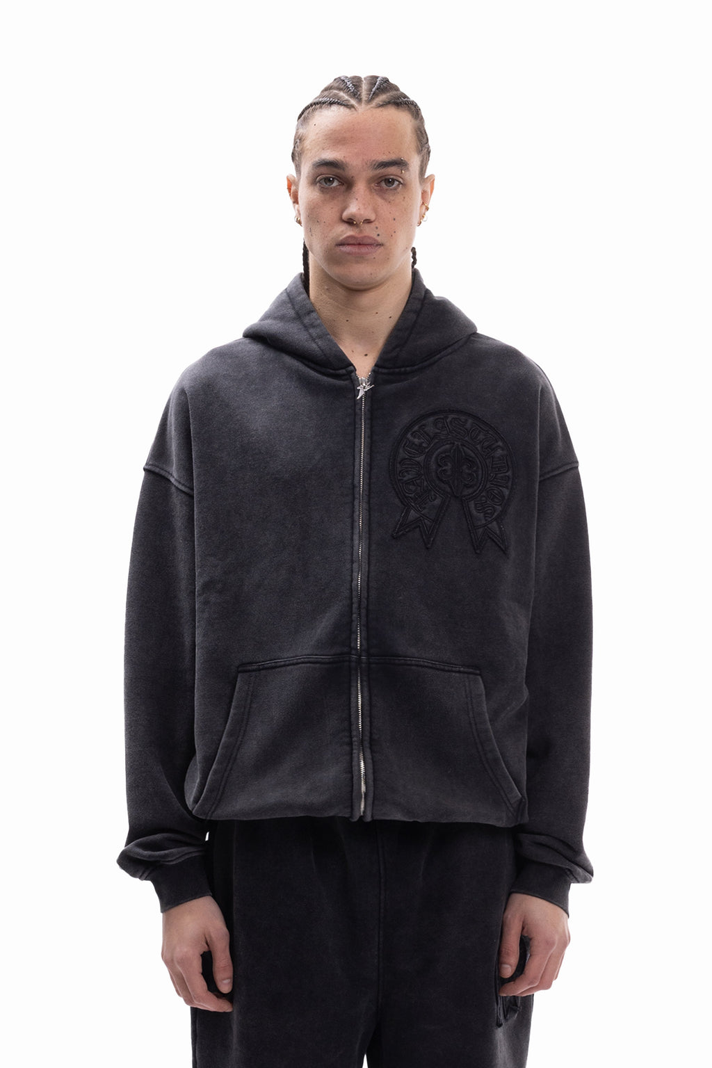 FAVELA GRADIENT PATCH WASHED BLACK FRONTZIP UNISEX