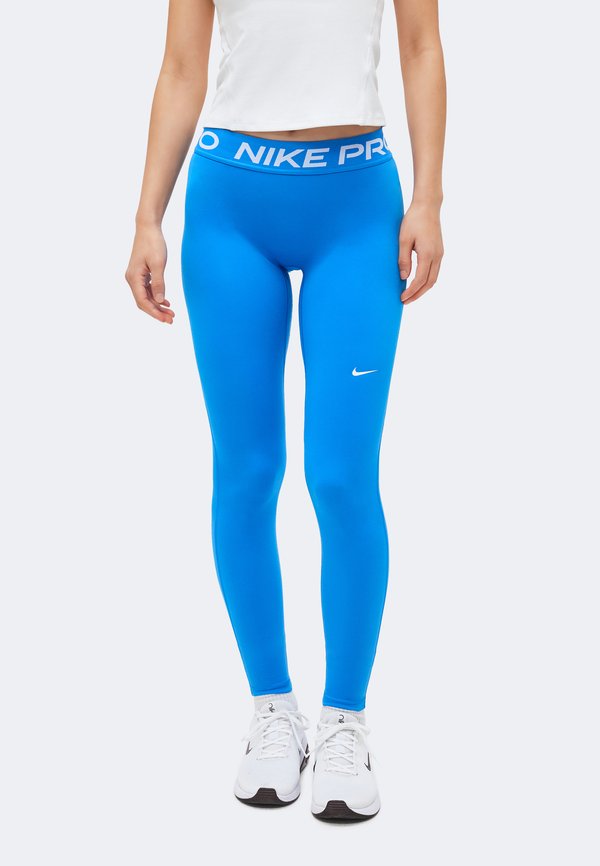 Nike Performance W NP DF 365 MR TIGHT USM - Leggings - light photo blue/white