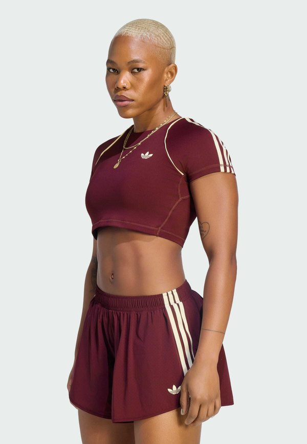 adidas Performance ADIDAS ORIGINALS SPORT SUPERSTAR BRA TEE - Print T-shirt - maroon