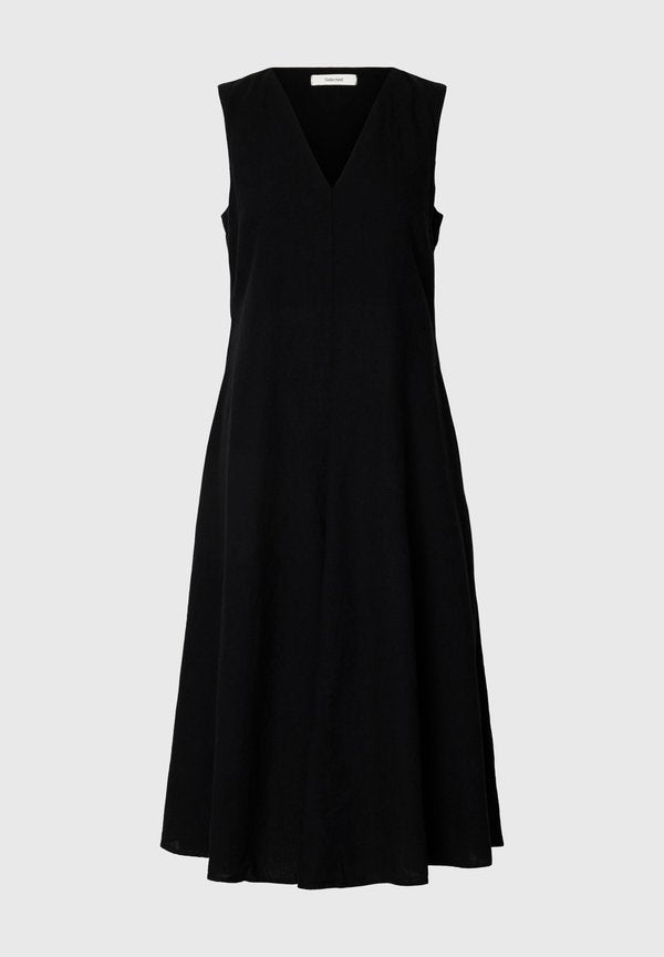 Selected Midi linen blend