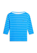 BOAT NECK THREE-QUARTER SLEEVE T-SHIRT Media 1