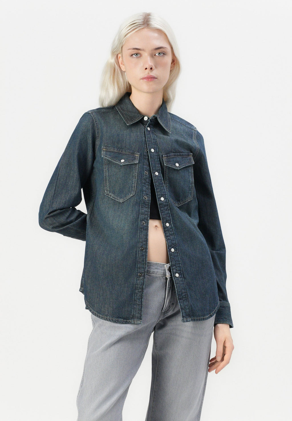 SLIM WESTERN SHIRT L\S WMN Media 4