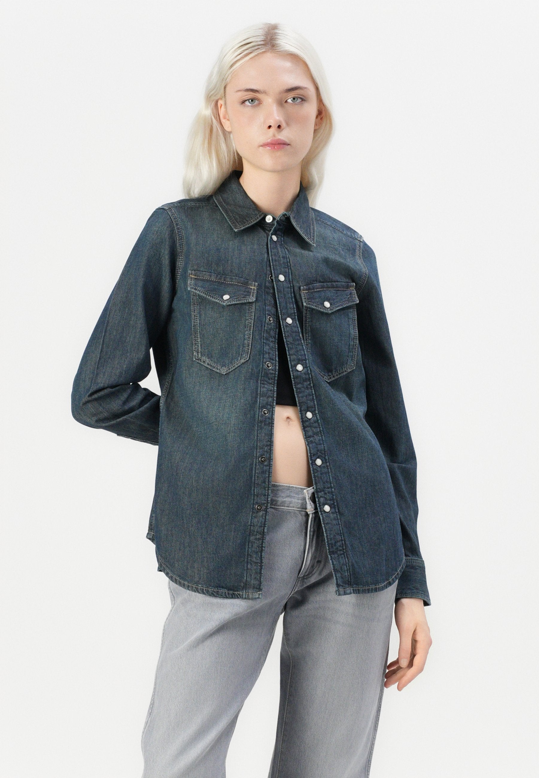 SLIM WESTERN SHIRT L\S WMN Media 4