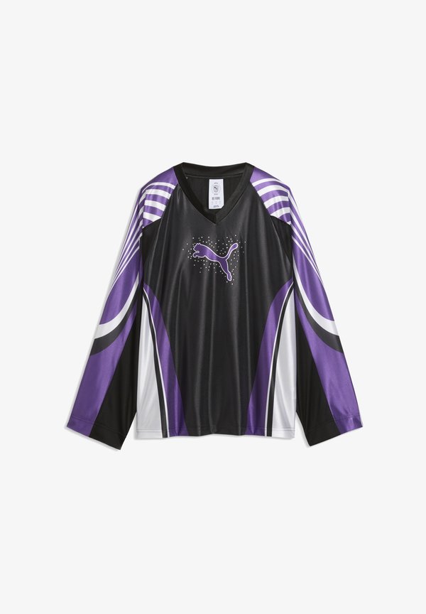 Puma STREET GLAM OVERSIZED BEDAZZLED JERSEY - Long sleeved top - black