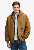 Superdry & Co SUPERDRY HOODED WORKWEAR BOMBER JACKET.. - Light jacket - denim co tobacco brown