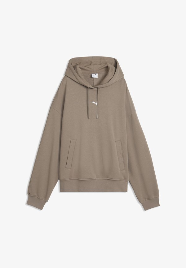 Puma ESSENTIALS OVERSIZED HOODIE - Hoodie - mouse gray