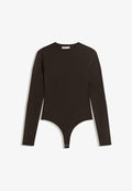 Bershka LONG-SLEEVED BODYSUIT - Long sleeved top - brown