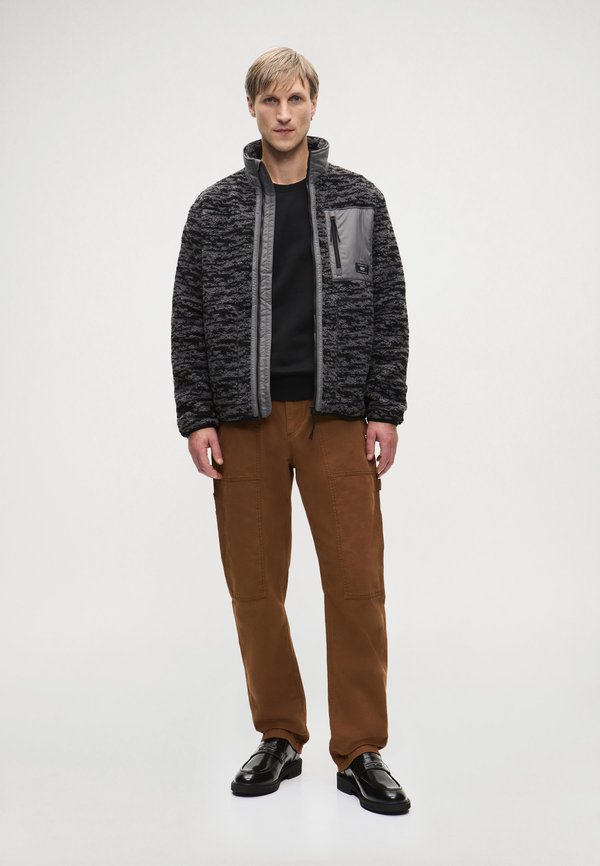 TOM TAILOR DENIM TEXTURE MIX TEDDY JACKET
