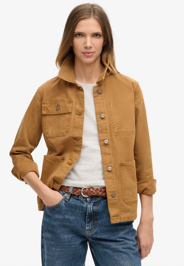 Superdry & Co CHORE - Denim jacket - denim co tobacco brown
