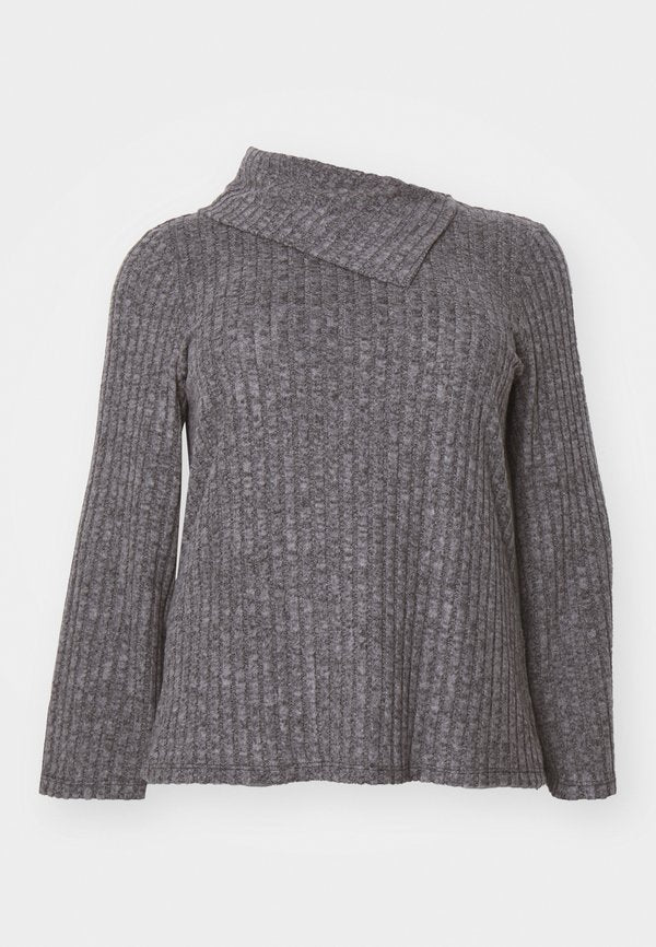 Vero Moda Curve VMOLIVIA HIGH NECK  - Jumper - dark grey