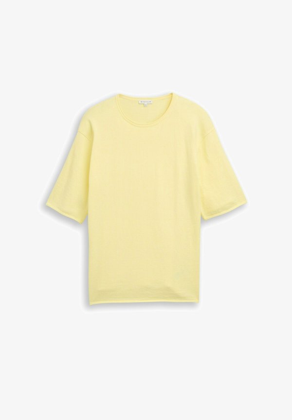 TOM TAILOR PLUS SIZE - LOOSE FIT  - Basic T-shirt - soft lemon melange