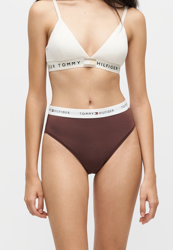 Tommy Hilfiger HIGH WAIST SIGNATURE MICRO - Briefs - chocolate clove