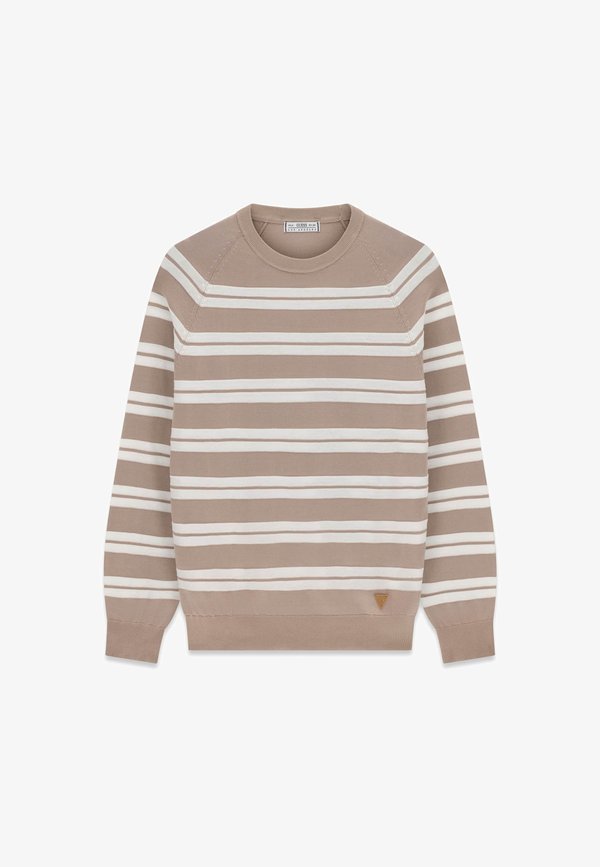 Guess GESTREIFTER PULLOVER - Jumper - braun