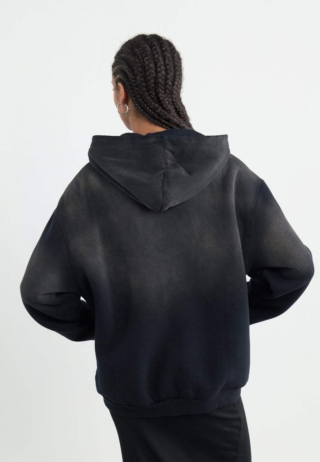 YOURTURN SUN FADED SHERPA LINED HOODIE UNISEX