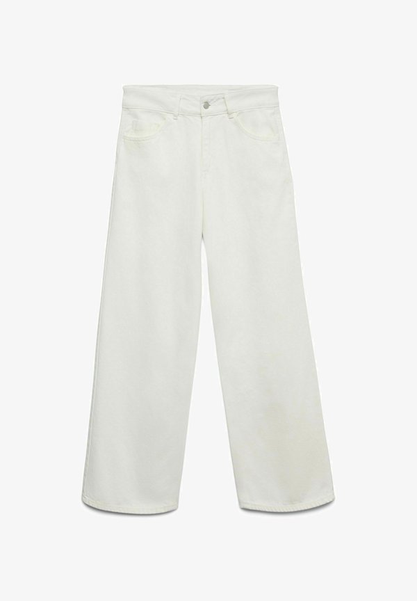 Vero Moda Wide-fit AWRENA Mid rise Wide Leg Fit - Straight leg jeans - ecru