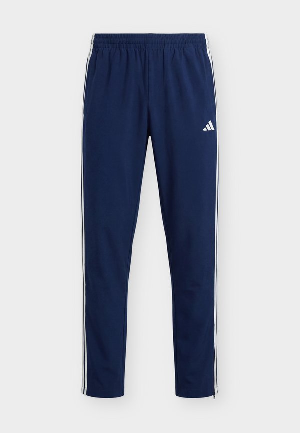 adidas Sportswear ESSENTIALS 3 STRIPES STANFORD LITE TAPERED OPEN HEM PANTS - Tracksuit bottoms - team navy blue 2/white