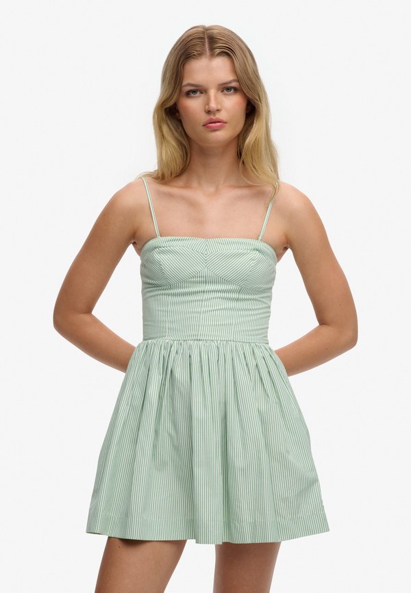 Superdry & Co SUPERDRY CORSET CAMI MINI DRESS.. - Day dress - peppermint chalk stripe