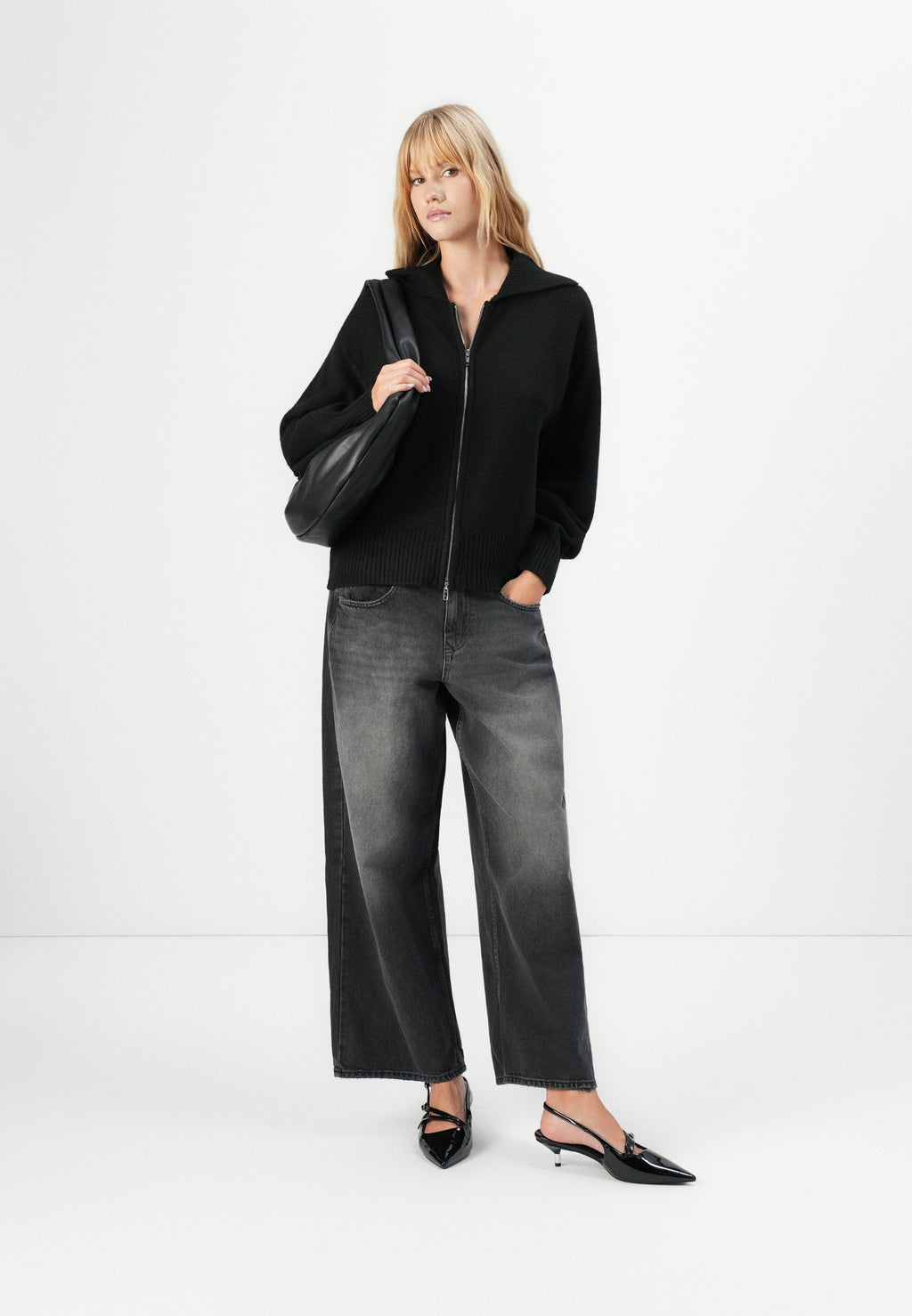 Pieces PCMALOU LONG SLEEVE ZIP