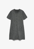 Vero Moda Knitted VMJOHANNA Midi - Jumper dress - medium grey melange