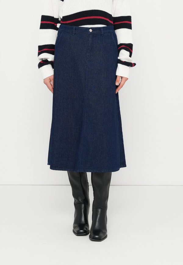 ONLY Denim ONLMINDY Denim Denim Long - Denim skirt - dark blue denim