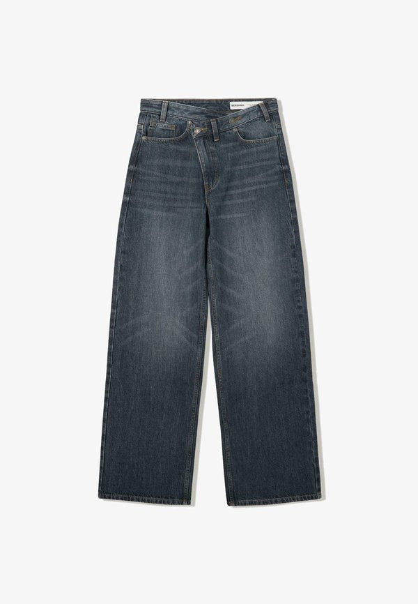 Bershka Wide Leg - dark blue