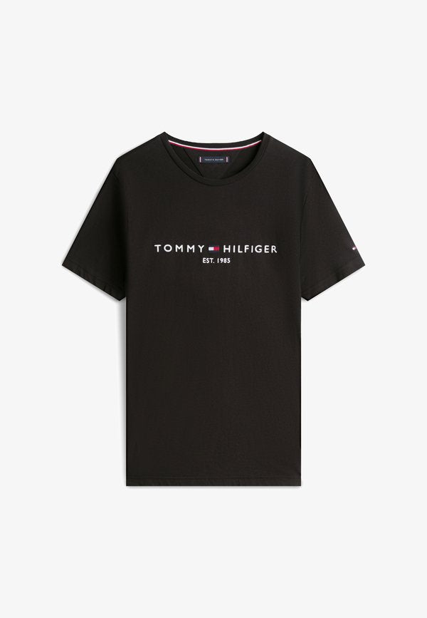 Tommy Hilfiger CORE LOGO TEE - Print T-shirt - black