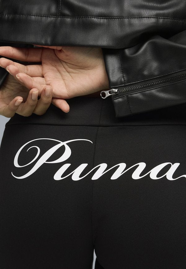 Puma STREETGLAM STRAIGHT LEG - Tracksuit bottoms - black