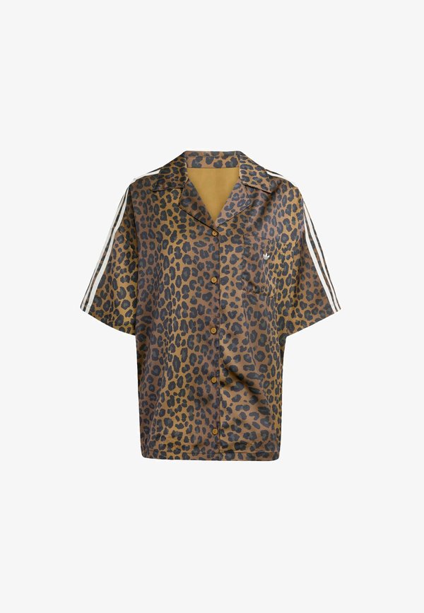 adidas Originals LEO PRINT SATIN - Button-down blouse - multicolor bronze strata