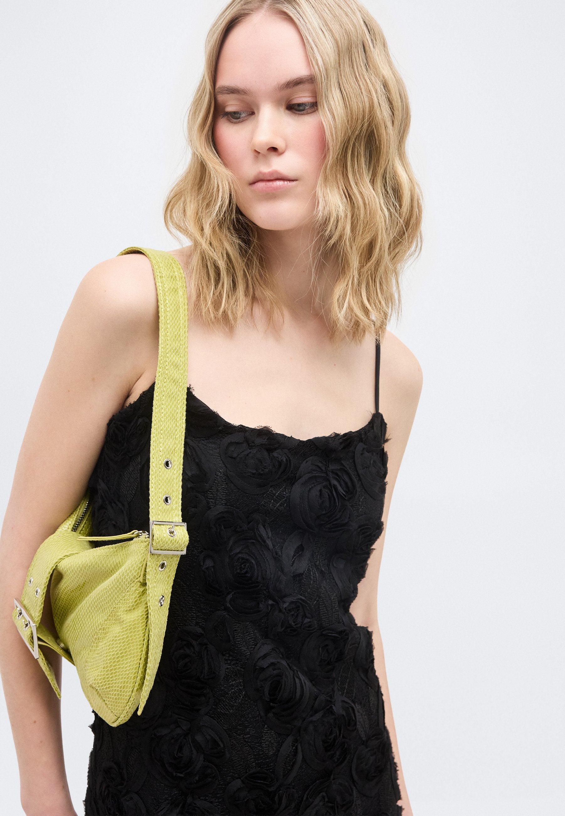 Gina Tricot EMBROIDERY DROPPED WAIST DRESS