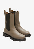 s.Oliver MET ELASTISCHE INZET - Classic ankle boots - beige  black