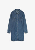 Vero Moda Denim VMJENNIE Short - Shirt dress - medium blue denim