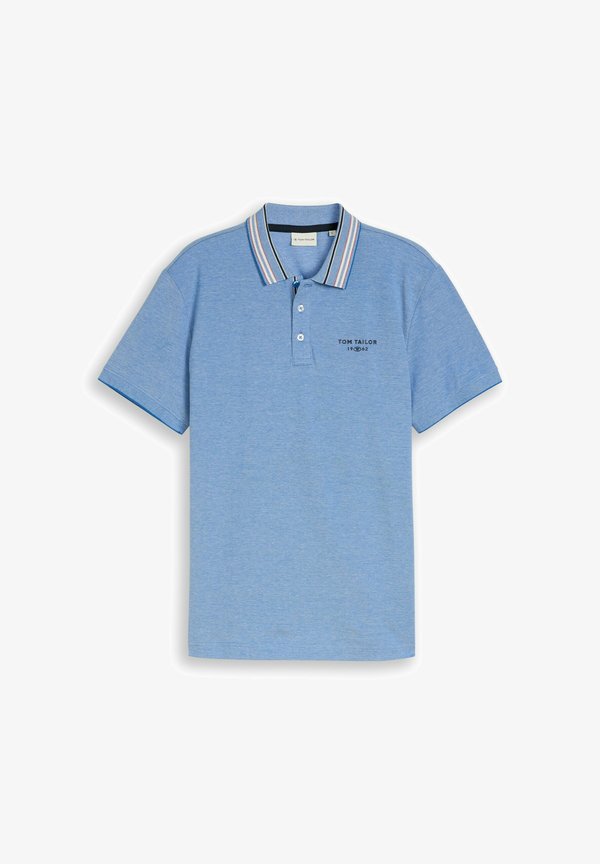 TOM TAILOR PIQUÉ POLOSHIRT MIT LOGO-PRINT - Polo shirt - surf blue