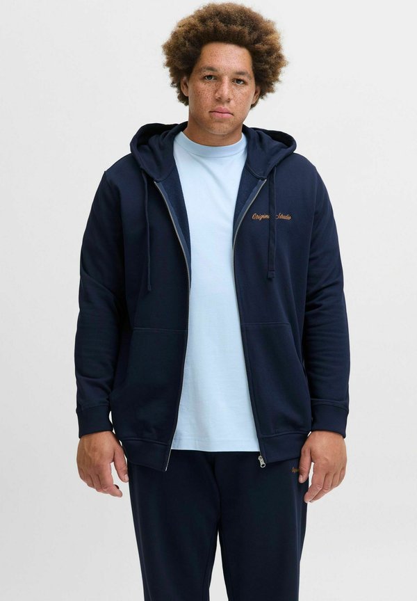 Jack & Jones Zip Plus Size Zip - Zip-up sweatshirt - ocean cavern