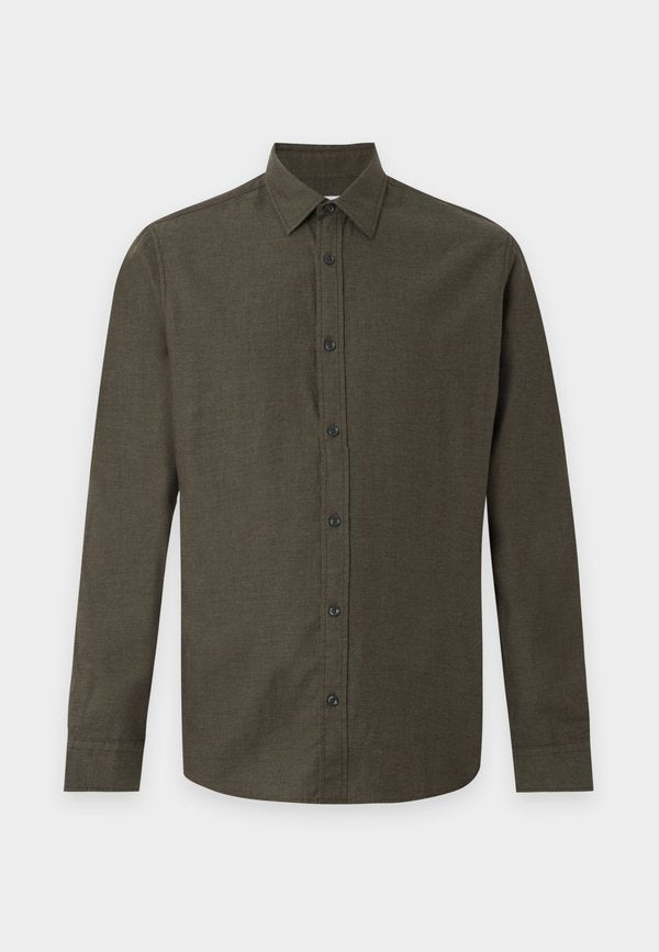 Jack & Jones JJEFIELD MELANGE SHIRT LS SN - Shirt - dark green