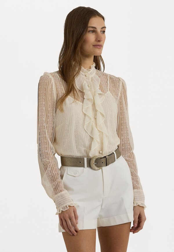 Lauren Ralph Lauren RUFFLE TRIM LACE SHIRT