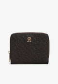 Tommy Hilfiger HILFIGER ICON DEBOSSED ZIP-AROUND FLAP WALLET - Wallet - black