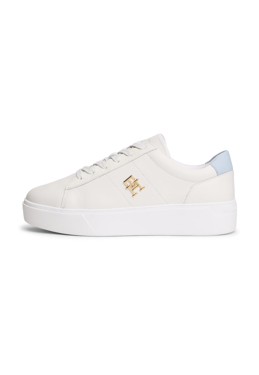 Tommy Hilfiger TH MONOGRAM LEATHER PLATFORM COURT TRAINERS