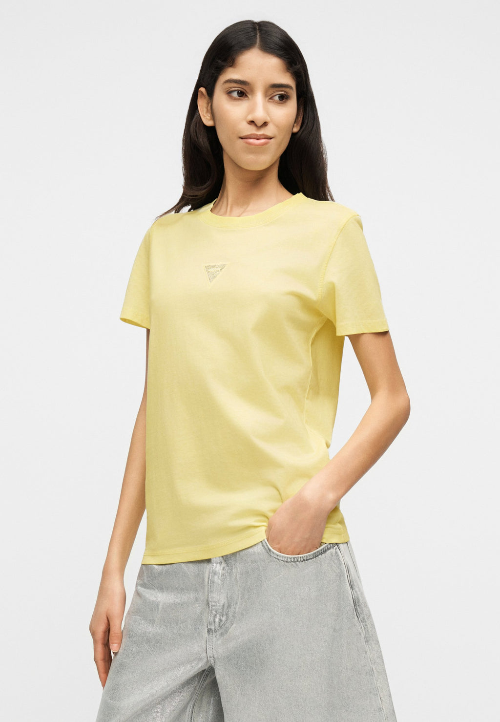 Guess SS CN MINI STRASS TRIANGLE TEE
