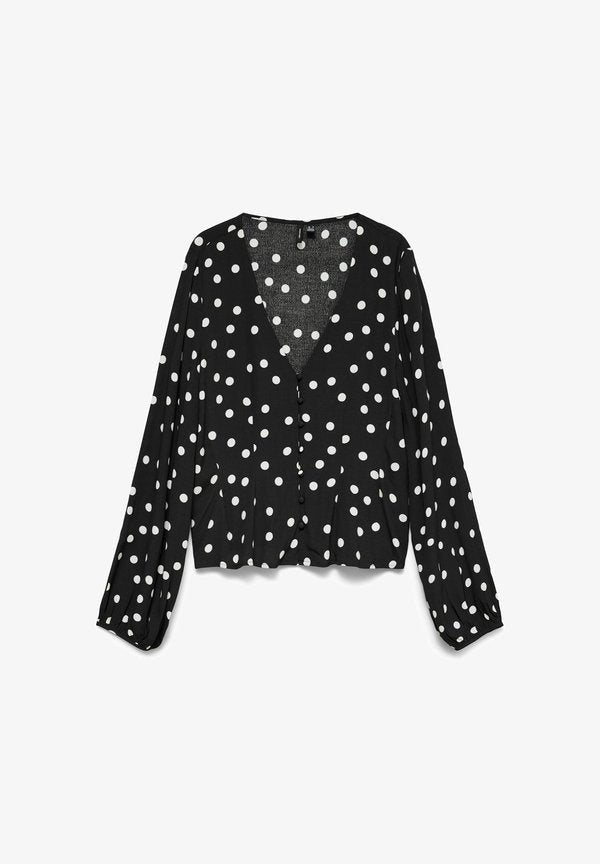 Vero Moda BLOUSE VMELISA TOP - Blouse - black