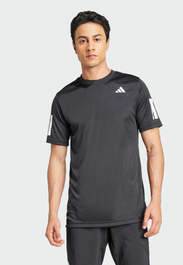 adidas Performance CLUB 3 STRIPES TEE - Sports T-shirt - black