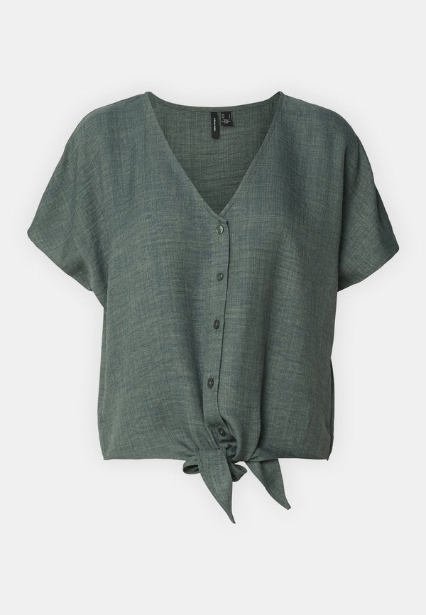 Vero Moda VMMELONY KNOT - Blouse - balsam green