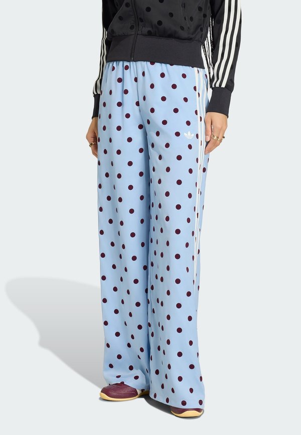 adidas Originals SATIN POLKA DOTS WIDE LEG PANT - Trousers - clear sky
