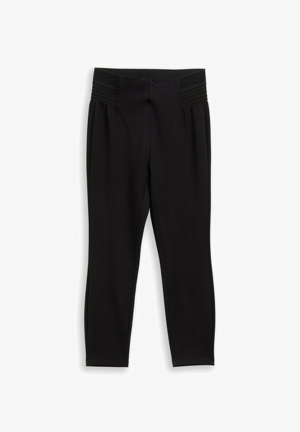 TOM TAILOR PLUS SIZE MIT ELASTISCHEM BUND - Leggings - Trousers - deep black