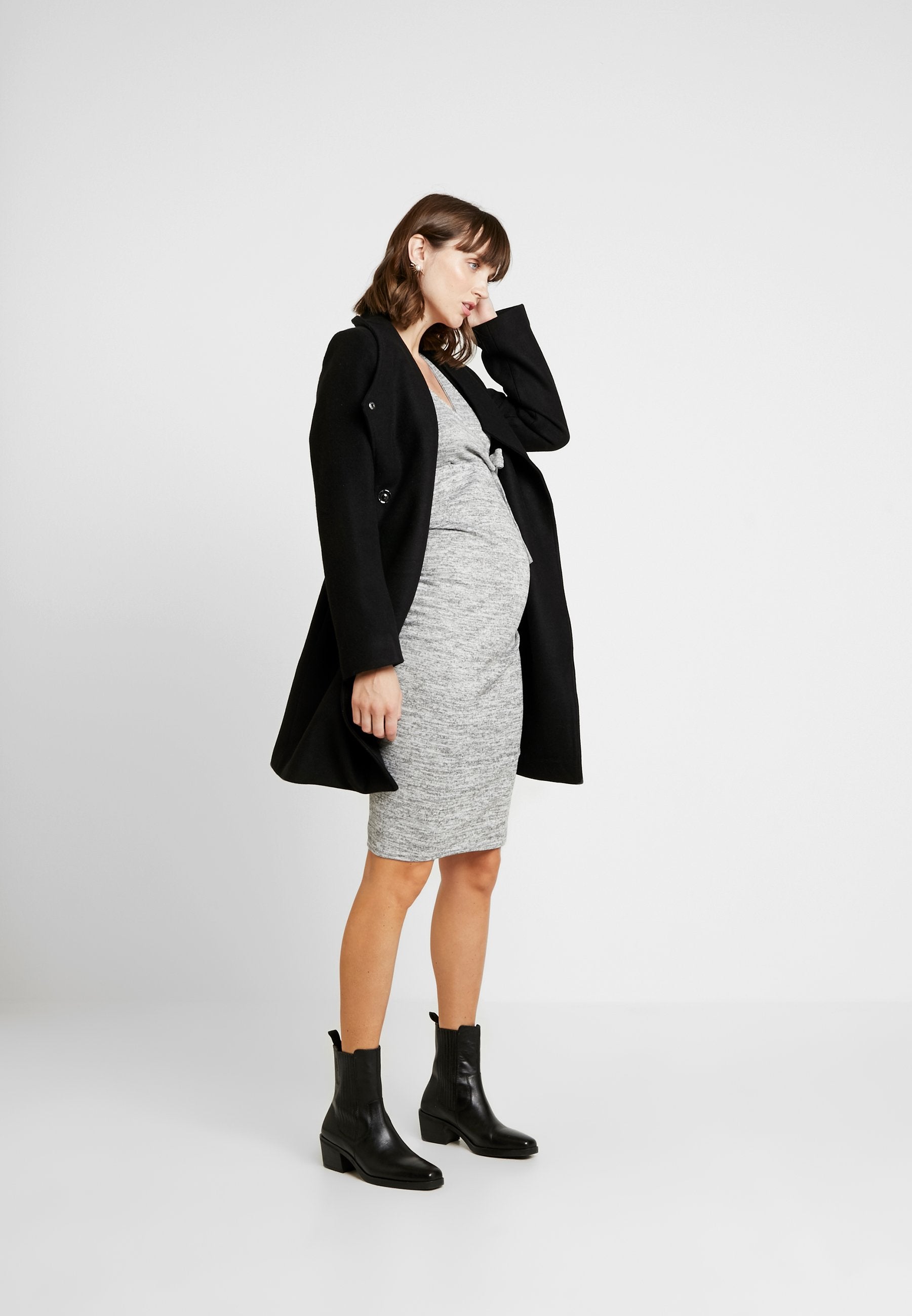Dorothy Perkins Maternity GRY RUCH WRAP DRESS