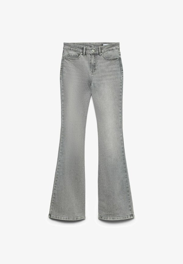 Vero Moda FLARED FIT JEANS VMFLASH MID RISE FLARED FIT JEANS - Flared Jeans - medium grey denim